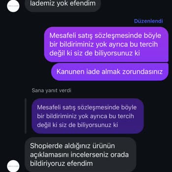 İade Talebime Cevap Verilmiyor Ve Tüketici Haklarıma Uyulmuyor