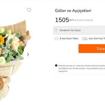 Sipariş Edilen Çiçek Görseliyle Alakasız Ve Değersiz Ürün Gönderildi