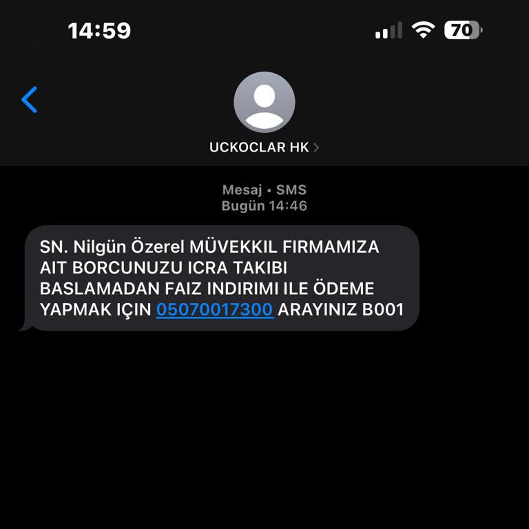 Borcum Olmadığı Halde İcra Takibi Mesajı Geldi