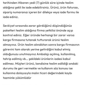 Ürün İadesi Yapılmıyor, Mesajlara Cevap Verilmiyor