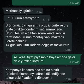 Klima Siparişim Sonrası İletişimsizlik Ve Ödeme Sorunu