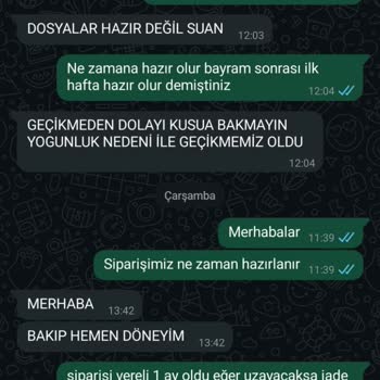 Siparişlerim Zamanında Teslim Edilmedi, Firma Oyalıyor Ve Cevap Vermiyor