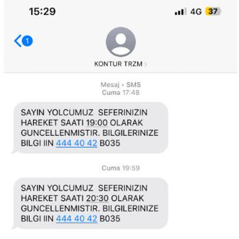 Otobüs Seferi Sürekli Gecikti, İade Talebim Cevapsız Kaldı