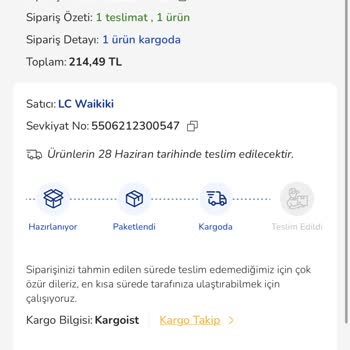 Aynı Şehirde 10 Gündür Teslim Edilmeyen LCW Siparişi Mağduriyeti