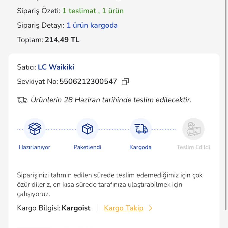 Aynı Şehirde 10 Gündür Teslim Edilmeyen LCW Siparişi Mağduriyeti