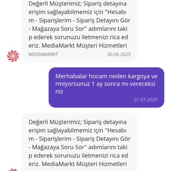 Siparişim Kargolanmadı, İptal Edemiyorum Ve Destek Alamıyorum