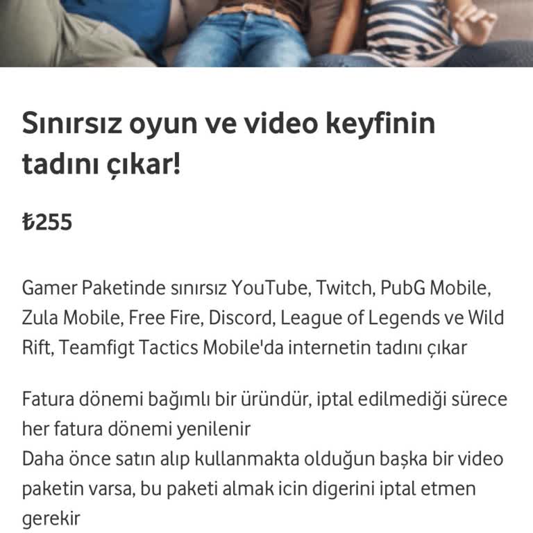 Vodafone Gamer Video Paketinde Yanıltıcı Bilgi Sorunu