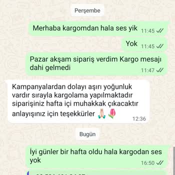 EFT İle Ödenen Siparişim Hakkında Kargo Ve Takip Bilgisi Alamıyorum