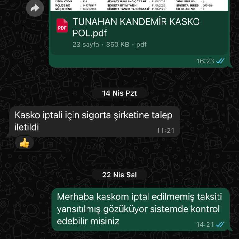Kasko İptali Sonrası Haksız Taksit Çekimi Ve İlgisizlik