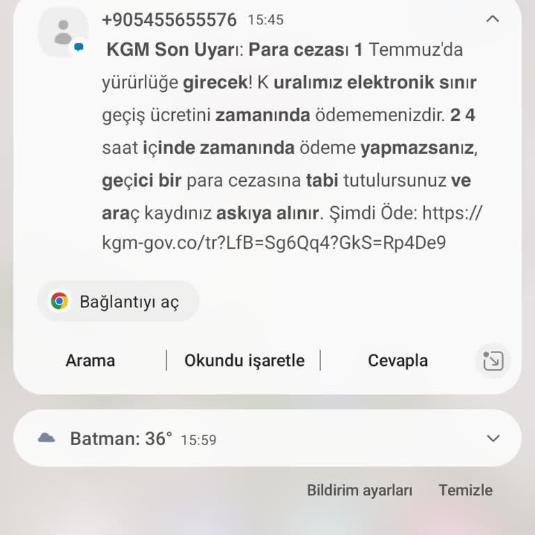 KGM Borcu Adına Gelen Sahte Mesajlar Ve Güvenlik Endişesi