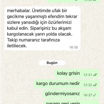 Sipariş Verdiğim Ürün Gönderilmedi