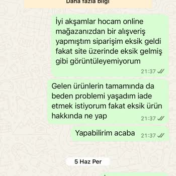 Eksik Ürün Ve Cevapsız İade Süreci Mağduriyeti