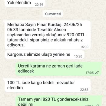 Yanıltıcı Ürün Ve Haksız İade Kesintisiyle Mağduriyet Yaşadım