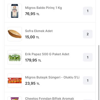 Migros Hemen'de Sürekli Yanlış Ve Eksik Ürün Teslimatı, Yetersiz Bilgilendirme