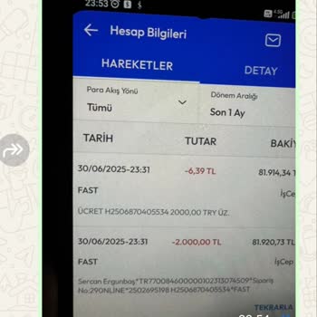 Sipariş Sonrası Şüpheli İşlemlerle Karşılaştım