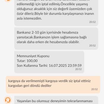 Siparişimin Haksız Yere İptal Edilmesi Ve Kötü Müşteri Hizmeti