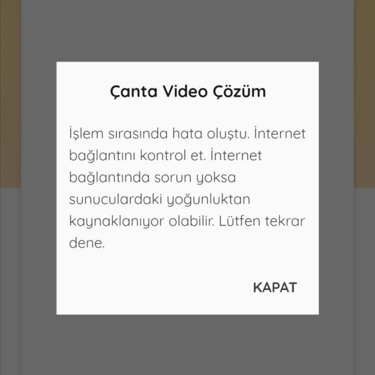 Çanta Yayınları Video Çözüm Uygulaması Haziran'dan Beri Açılmıyor