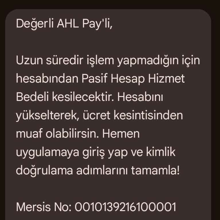 Kullanılmayan Hesaptan Haksız Ücret Kesintisi Ve İletişimsizlik