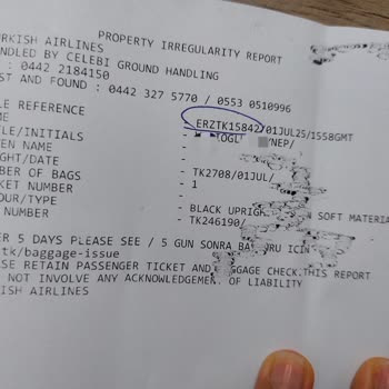 THY Uçuşunda Kaybolan Bagaj Ve İlgisiz Personel Mağduriyeti