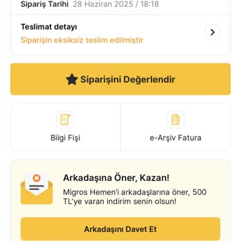 Sipariş Teslim Edilmeden İade Edildi, Eksik Para İadesi Ve Müşteri Hizmetlerine Ulaşılamıyor