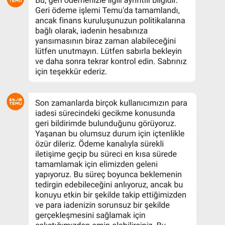 Temu'dan Yapılan İade İşleminde Para İadesi Gerçekleşmedi, Yasal Süre Aşıldı