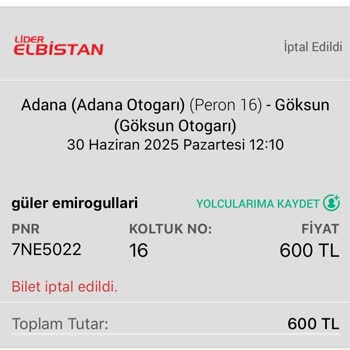 Obilet Üzerinden Aldığım Biletim Sistem Hatası İle İptal Edildi, Mağdur Oldum