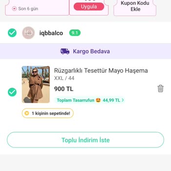 Dolap Uygulamasında Yanıltıcı Kupon Ve Fiyat Sorunu