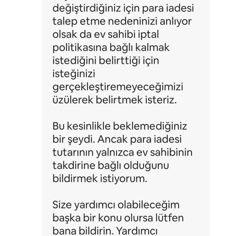 Rezervasyon Değişikliğinde Yetersiz İade Ve Yavaş İletişim Deneyimi