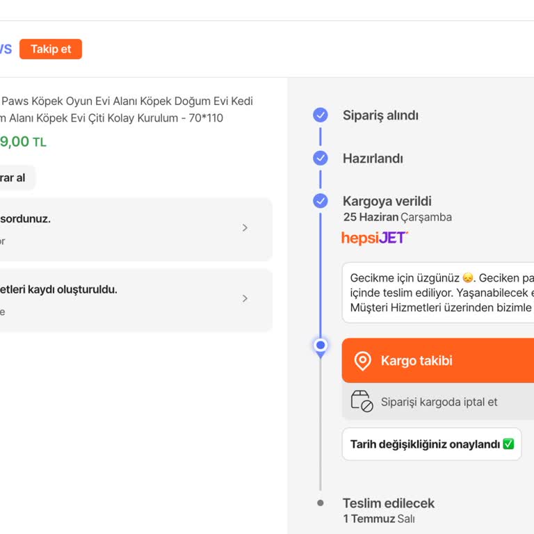 Aynı Şehirde Olmama Rağmen Siparişim Günlerdir Teslim Edilmiyor