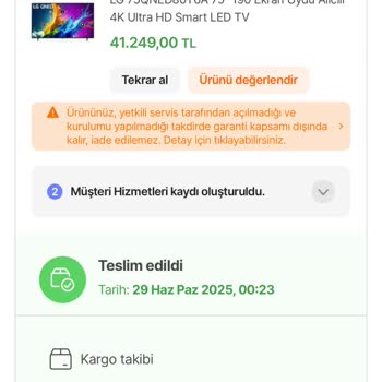 Kargoda İptal Edilen Ürünün Teslim Edilmiş Gibi Gösterilmesi Ve Para İadesinin Yapılmaması