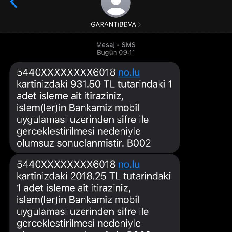 Kartımdan İzinsiz İşlem Ve Güvenlik Endişesi