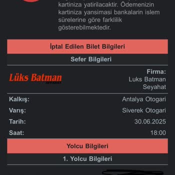 Bilet İptalinde Düşük Geri Ödeme Mağduriyeti
