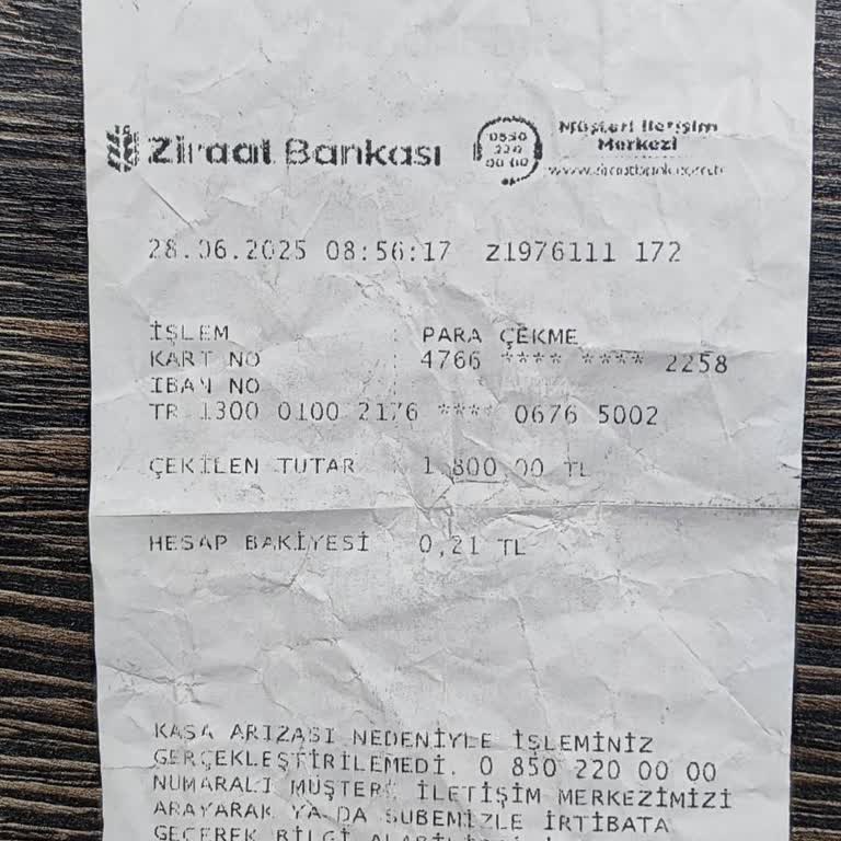 Ziraat Bankası ATM Parayı Vermedi Eksik Ödeme Yaptı Mağduriyetim Devam Ediyor