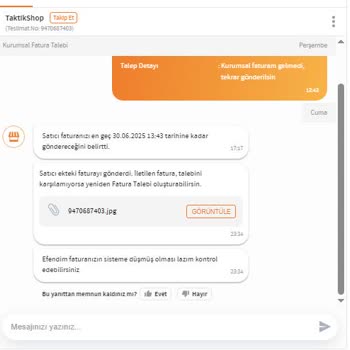 Kurumsal Fatura Talebinde Büyük Hayal Kırıklığı