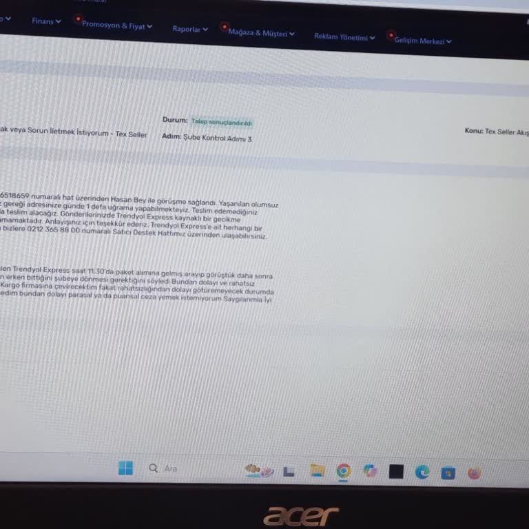 Trendyol Express'in Erken Kargo Alımı Ve Satıcıya Destek Eksikliği