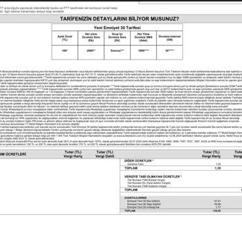 Faturada Beklenmeyen Yüksek Ücret Ve Ek Masraflar