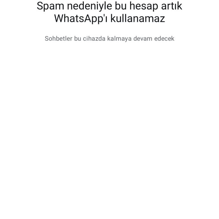 Haksız Yere Spam Nedeniyle Engellenen Hesabımın Açılması Talebi