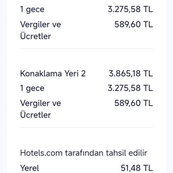 Hotels.com'da İletişim Ve Fatura Sorunu