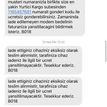 İade Edilen Cihazın Ücreti Haksız Yansıtıldı, Sorunum Çözülmüyor