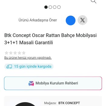 Sipariş Bilgisi Dışında İptal Edilen Rattan Bahçe Mobilyası