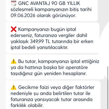 Hizmet Alamadan Yüksek Cayma Bedeliyle Karşılaştım