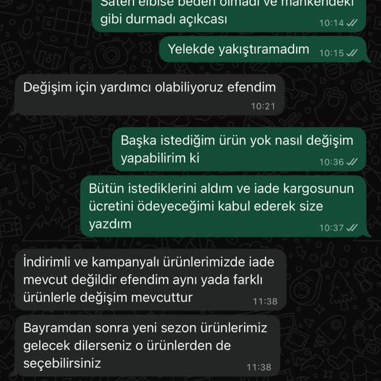 İade Talebim Reddedildi Değişim Dışında Çözüm Sunulmadı