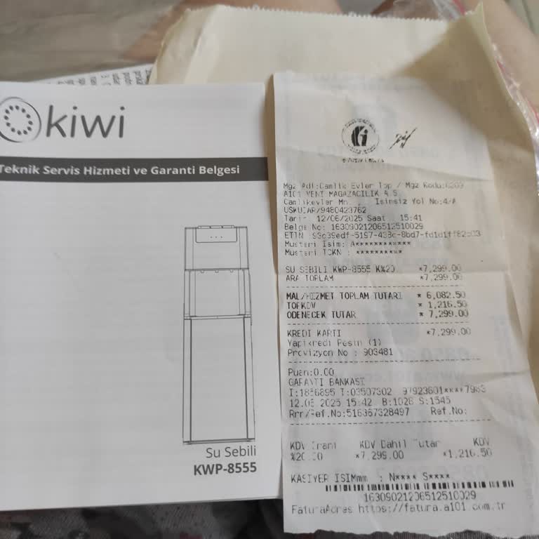 A101 Ve Servis Arasında Su Sebili İade Sorunu Yaşıyorum