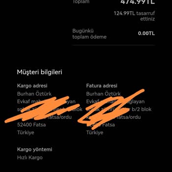 Yanlış Adrese Gönderilen Ürün Ve İlgisiz Müşteri Hizmeti