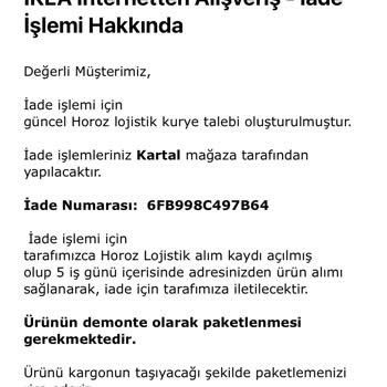 IKEA İade Sürecinde Yaşanan Gecikme Ve Mağduriyet