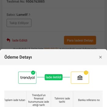 İade Ücretimin Hala Hesabıma Yatırılmaması