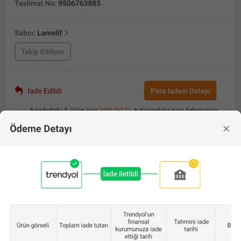 İade Ücretimin Hala Hesabıma Yatırılmaması