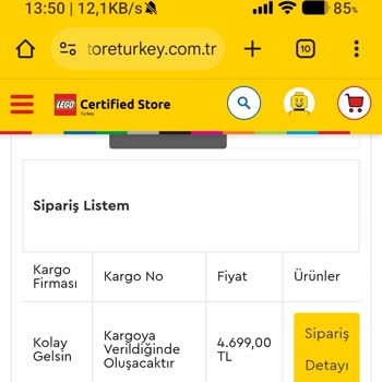 Lego.storeturkey.com.tr Sipariş İptali Sonrası Geciken İade Ve Hayal Kırıklığı