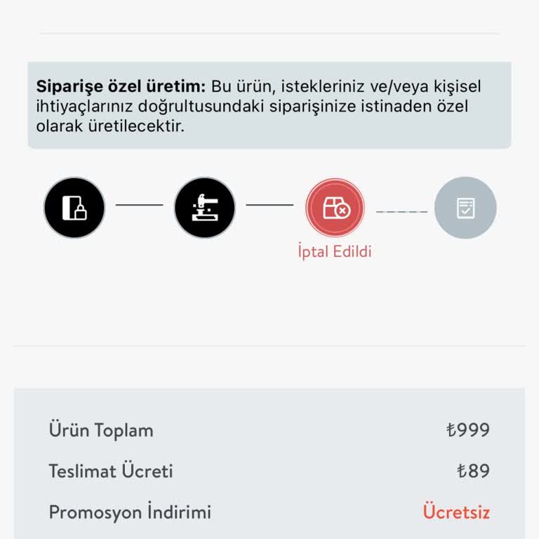 Ürün İptali Sonrası Ücret İadesi Yapılmıyor