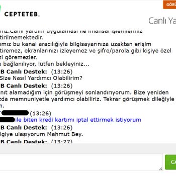 Canlı Destekte Yetersiz İlgi Ve Kredi Kartı İptal Sürecinde Hayal Kırıklığı